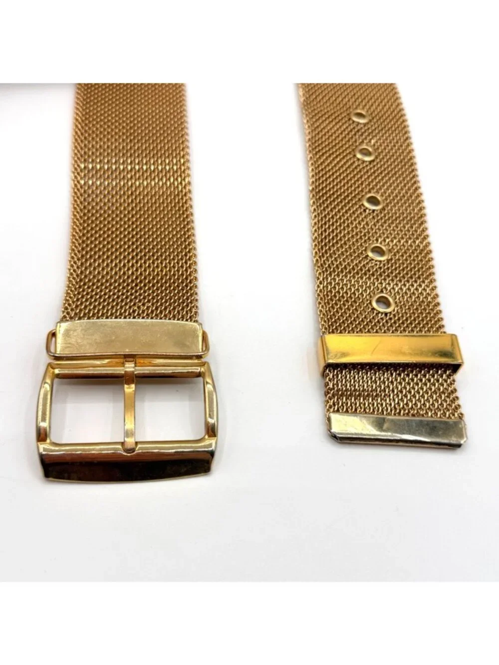 Vintage Gold Tone Mesh Metal Belt 34.5
